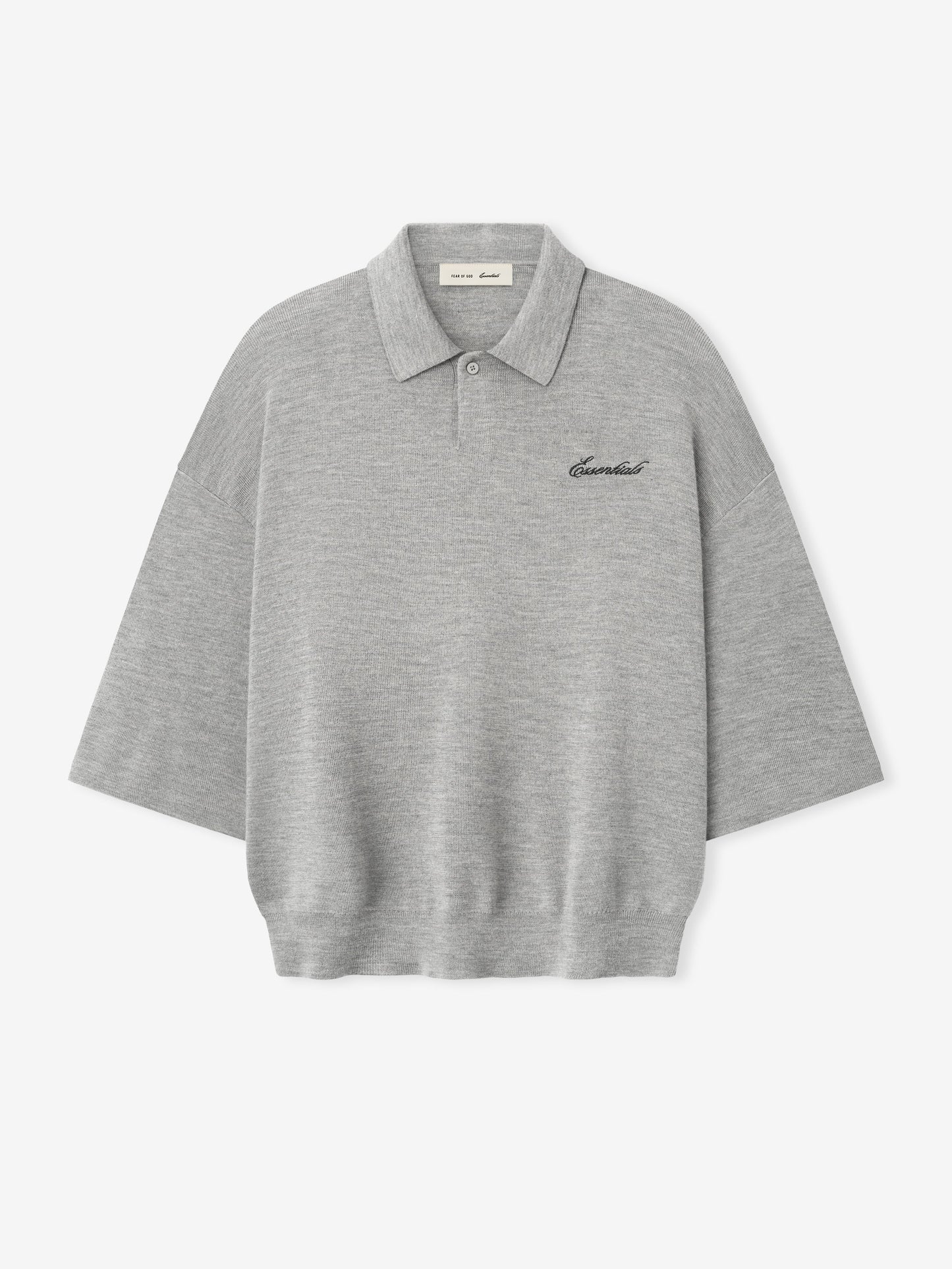 Fear of God Essentials Signature 3/4 Sleeve 90s Knit Polo