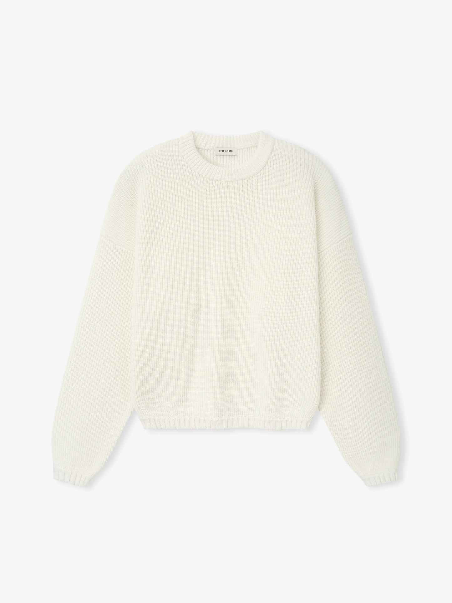 Fear of God Essentials Double Knit Linen Wool Cotton Crewneck Sweater