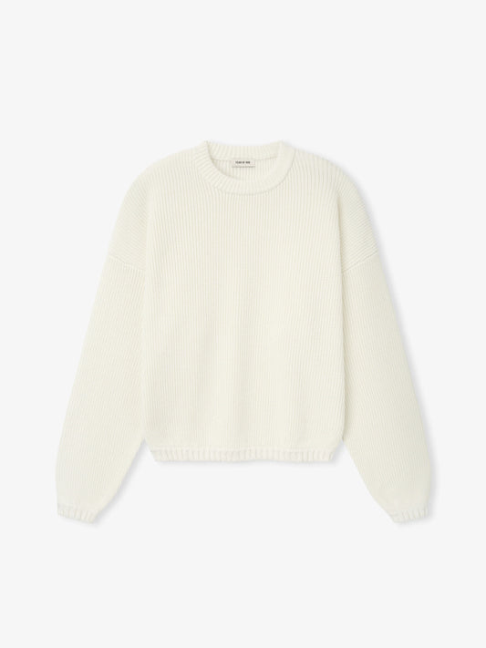 Fear of God Essentials Double Knit Linen Wool Cotton Crewneck Sweater