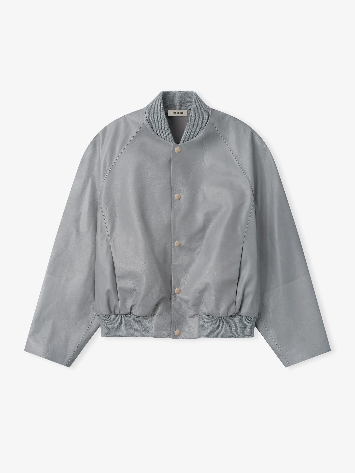 Fear of God Essentials Leather 9 Raglan Bomber Jacket