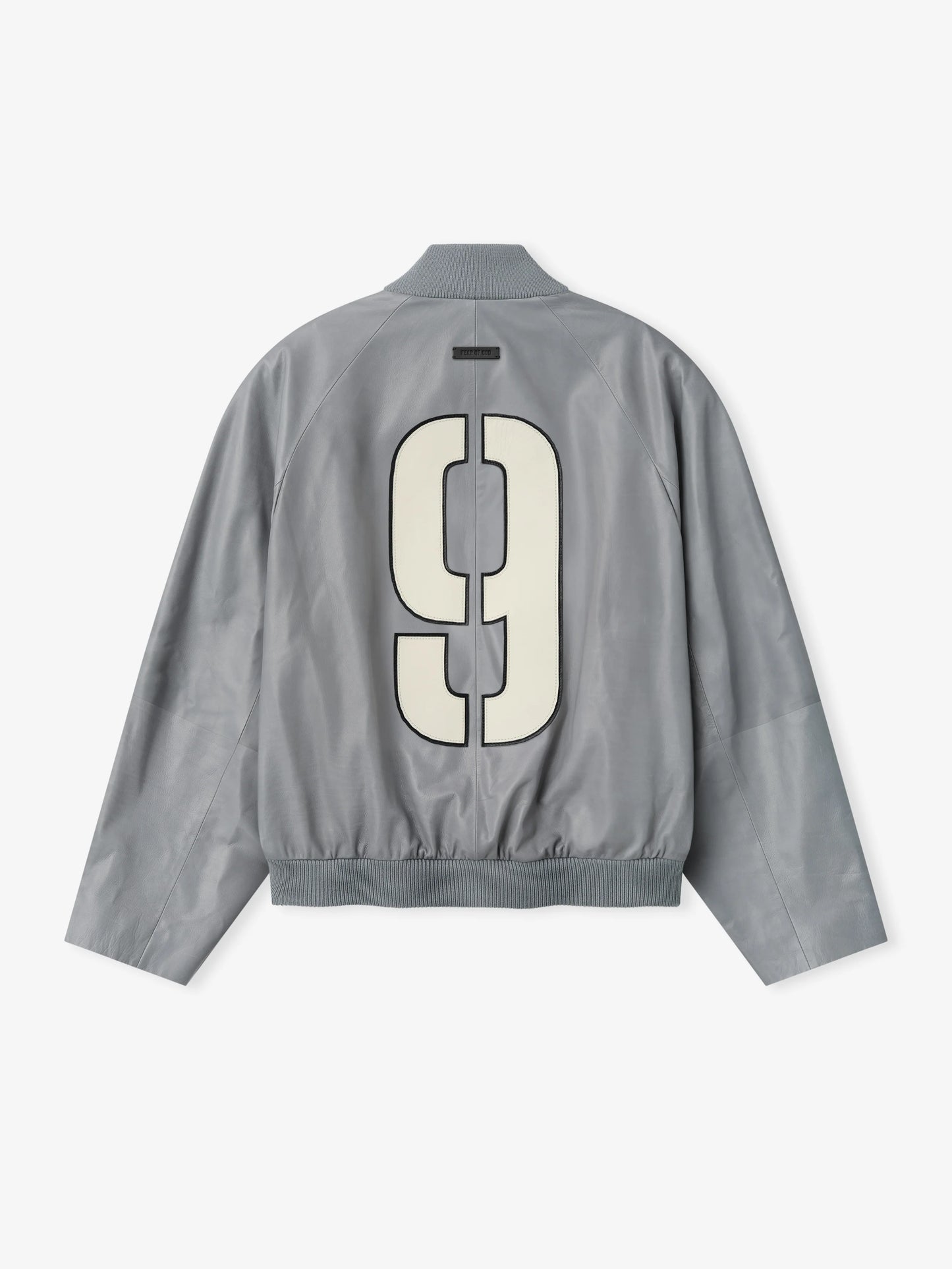 Fear of God Essentials Leather 9 Raglan Bomber Jacket