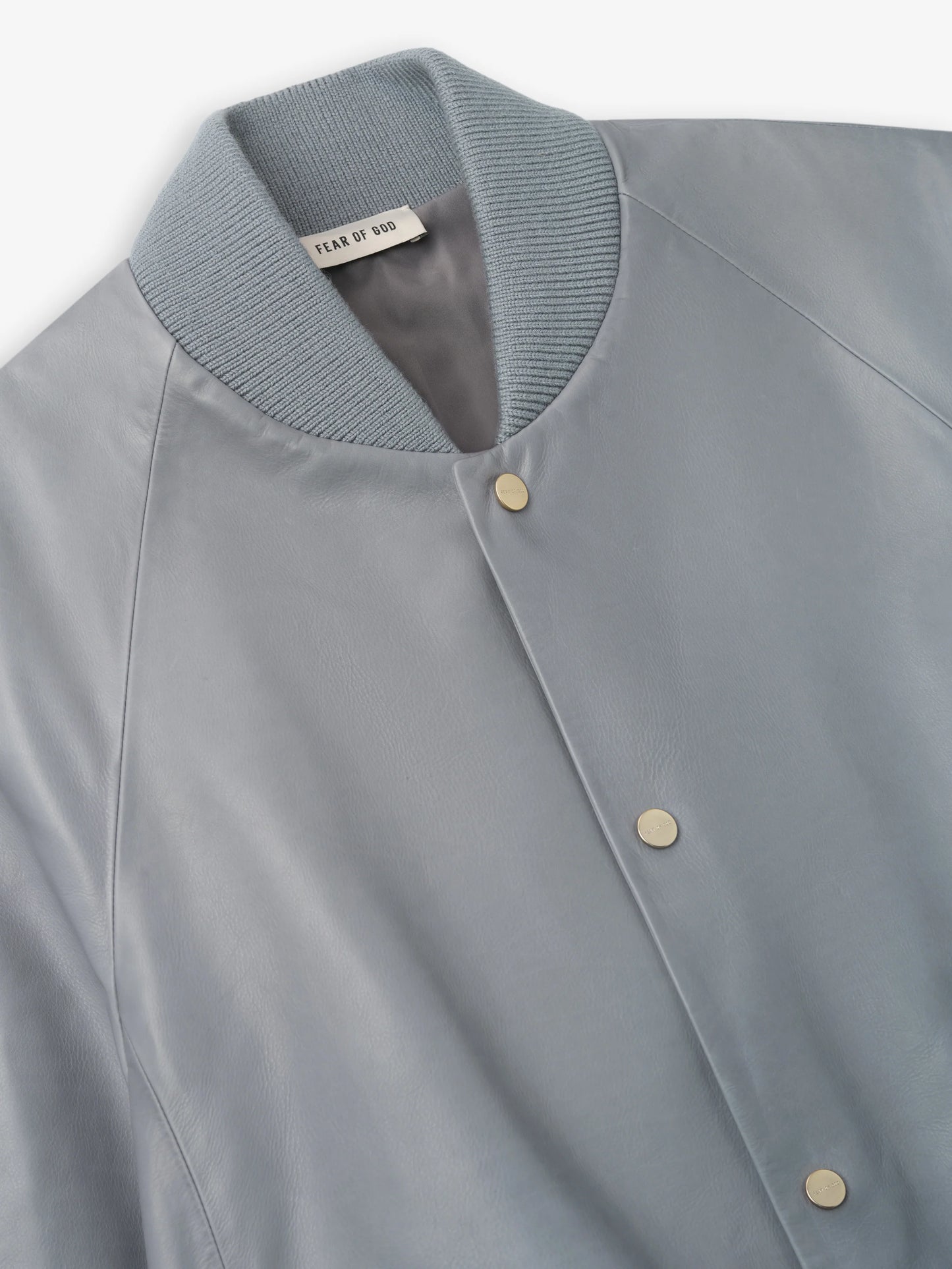 Fear of God Essentials Leather 9 Raglan Bomber Jacket
