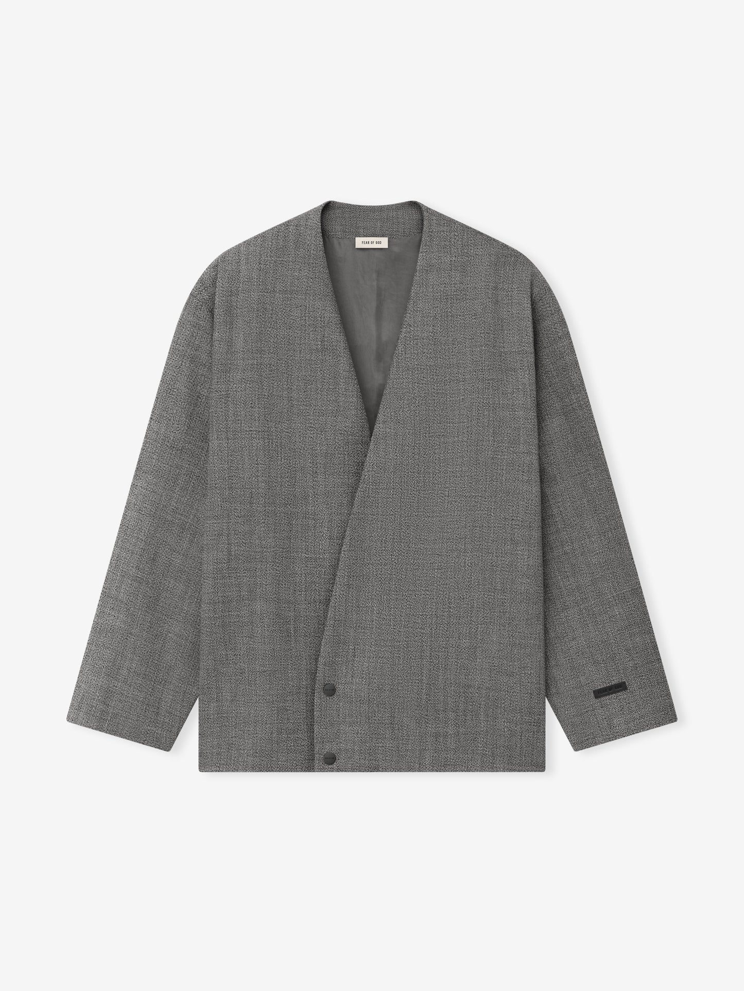 Fear of God Essentials Mouline Wool Relaxed Lapelless Jacket